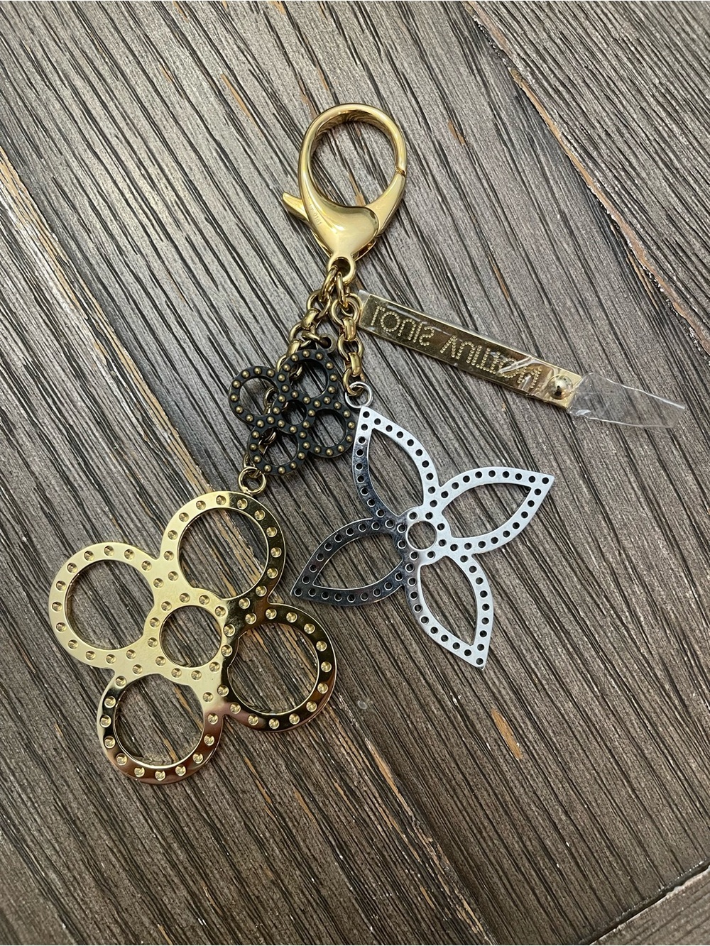 Louis Vuitton Gold and Silver Bijoux Sac Tapage Bag Charm Key Holder